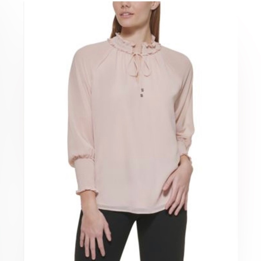NWT Calvin Klein Ruffle Collar Blouse